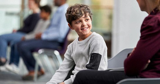 Child in waiting room Child in waiting room