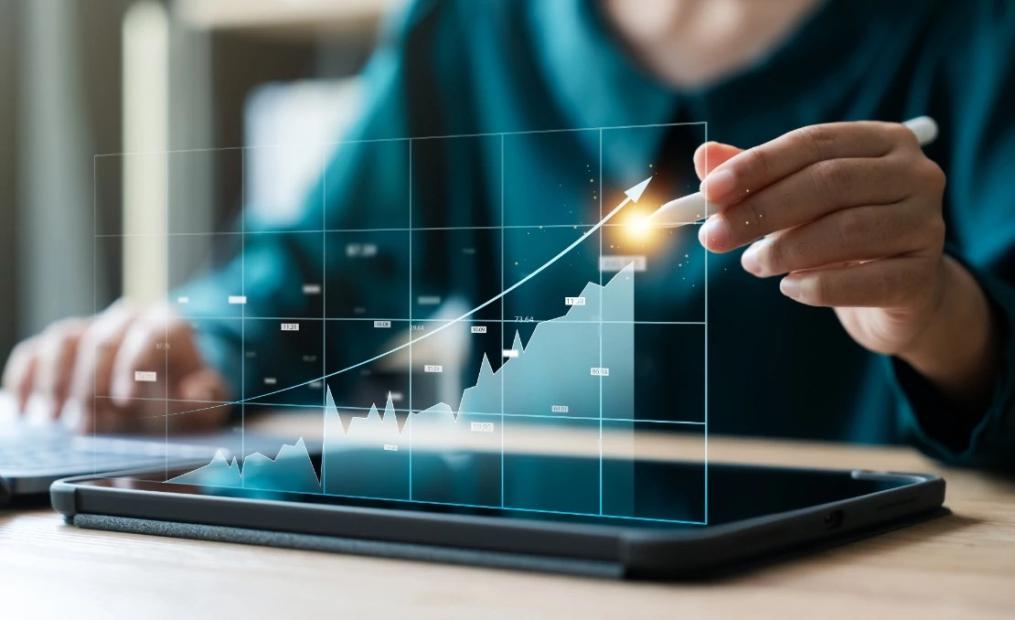 digital data hologram graph tablet digital data hologram graph tablet